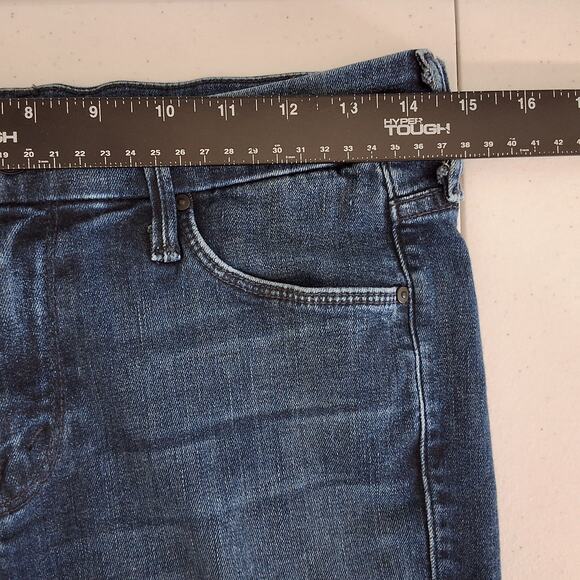 Mother The Looker Jean Women 27 (28x27)* Ankle Fray Mid Rise Dark Wash Skinny - Picture 9 of 12